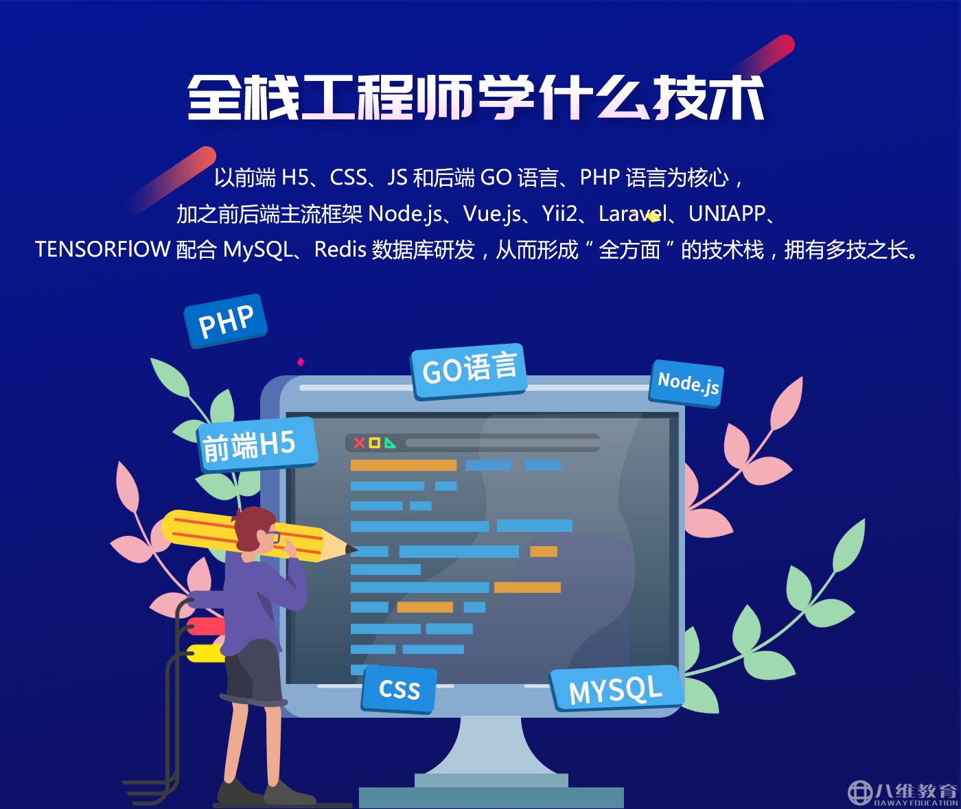 全栈工程师学什么技术 全栈工程师学什么技术